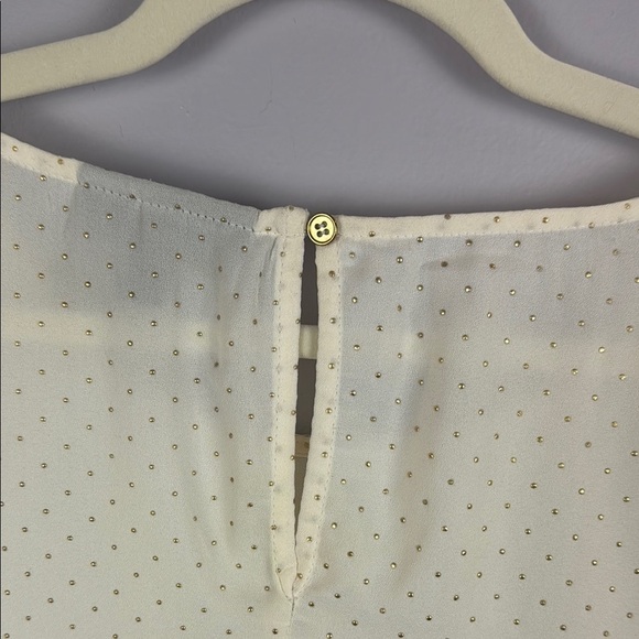 Lane Bryant Cream Sleeveless Blouse with Elegant Design Size 22 - Picture 11 of 12